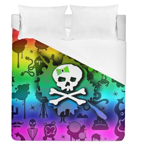 Kawaii Rainbow Skull Duvet Cover (Queen Size) from ArtsNow.com