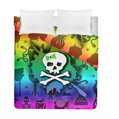 Kawaii Rainbow Skull Duvet Cover Double Side (Full/ Double Size) from ArtsNow.com