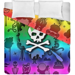 Kawaii Rainbow Skull Duvet Cover Double Side (King Size) from ArtsNow.com