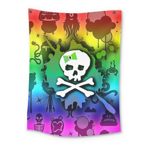 Kawaii Rainbow Skull Medium Tapestry from ArtsNow.com