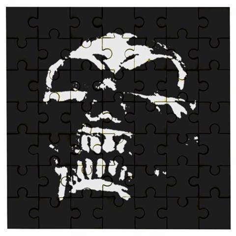 Morbid Skull Wooden Puzzle Square from ArtsNow.com