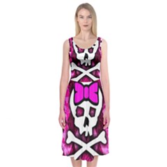 Pink Bow Princess Midi Sleeveless Dress from ArtsNow.com