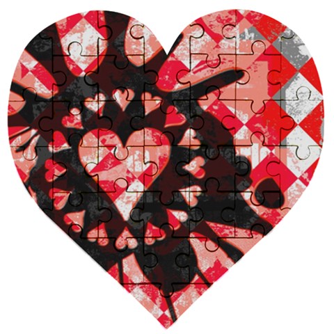 Love Heart Splatter Wooden Puzzle Heart from ArtsNow.com