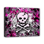 Pink Skull Splatter Canvas 10  x 8  (Stretched)