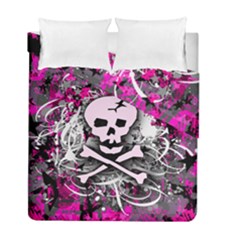 Pink Skull Splatter Duvet Cover Double Side (Full/ Double Size) from ArtsNow.com