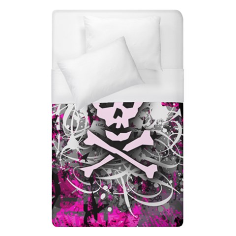 Pink Skull Splatter Duvet Cover (Single Size) from ArtsNow.com