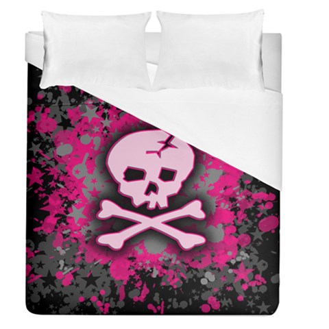 Pink Skull Star Splatter Duvet Cover (Queen Size) from ArtsNow.com