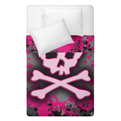 Pink Skull Star Splatter Duvet Cover Double Side (Single Size) from ArtsNow.com