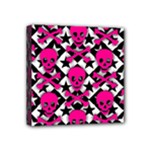 Pink Skulls & Stars Mini Canvas 4  x 4  (Stretched)