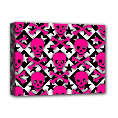 Pink Skulls & Stars Deluxe Canvas 16  x 12  (Stretched)  from ArtsNow.com