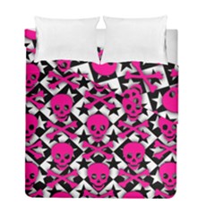 Pink Skulls & Stars Duvet Cover Double Side (Full/ Double Size) from ArtsNow.com