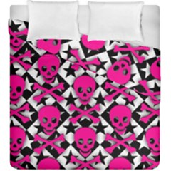 Pink Skulls & Stars Duvet Cover Double Side (King Size) from ArtsNow.com