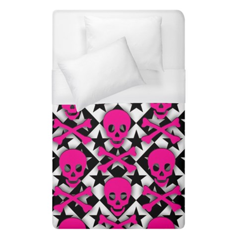 Pink Skulls & Stars Duvet Cover (Single Size) from ArtsNow.com