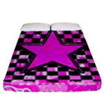 Pink Star Fitted Sheet (Queen Size)