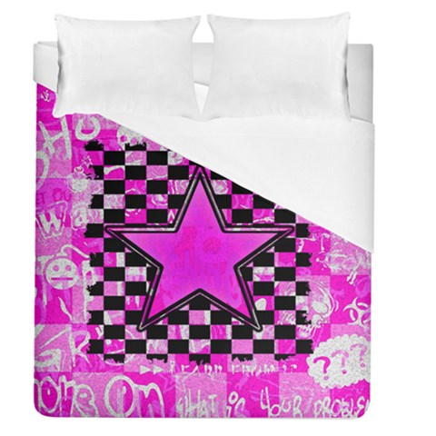 Pink Star Duvet Cover (Queen Size) from ArtsNow.com