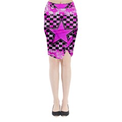 Pink Star Midi Wrap Pencil Skirt from ArtsNow.com