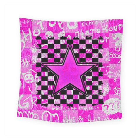 Pink Star Square Tapestry (Small) from ArtsNow.com