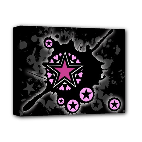 Pink Star Explosion Deluxe Canvas 14  x 11  (Stretched) from ArtsNow.com