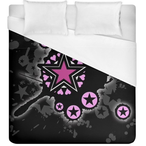 Pink Star Explosion Duvet Cover (King Size) from ArtsNow.com