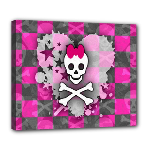 Princess Skull Heart Deluxe Canvas 24  x 20  (Stretched) from ArtsNow.com