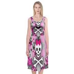 Princess Skull Heart Midi Sleeveless Dress from ArtsNow.com