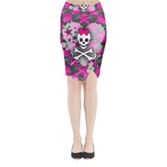 Princess Skull Heart Midi Wrap Pencil Skirt from ArtsNow.com