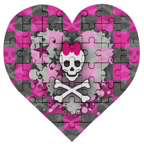 Princess Skull Heart Wooden Puzzle Heart from ArtsNow.com