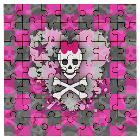 Princess Skull Heart Wooden Puzzle Square from ArtsNow.com