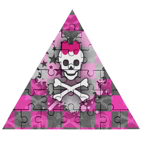 Princess Skull Heart Wooden Puzzle Triangle from ArtsNow.com