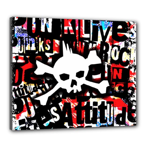 Punk Skull Canvas 24  x 20  (Stretched) from ArtsNow.com