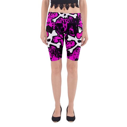 Punk Skull Princess Yoga Cropped Leggings from ArtsNow.com