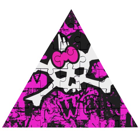 Punk Skull Princess Wooden Puzzle Triangle from ArtsNow.com