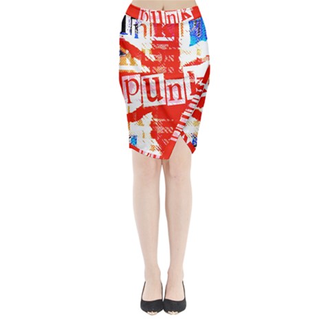 Punk Union Jack Midi Wrap Pencil Skirt from ArtsNow.com