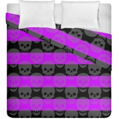 Purple Goth Skulls  Duvet Cover Double Side (King Size) from ArtsNow.com