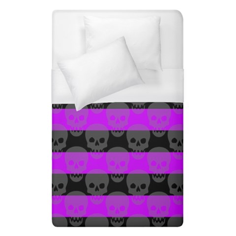 Purple Goth Skulls  Duvet Cover (Single Size) from ArtsNow.com