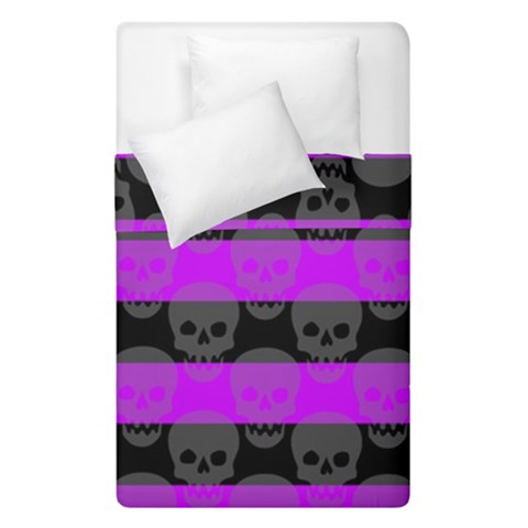 Purple Goth Skulls  Duvet Cover Double Side (Single Size) from ArtsNow.com