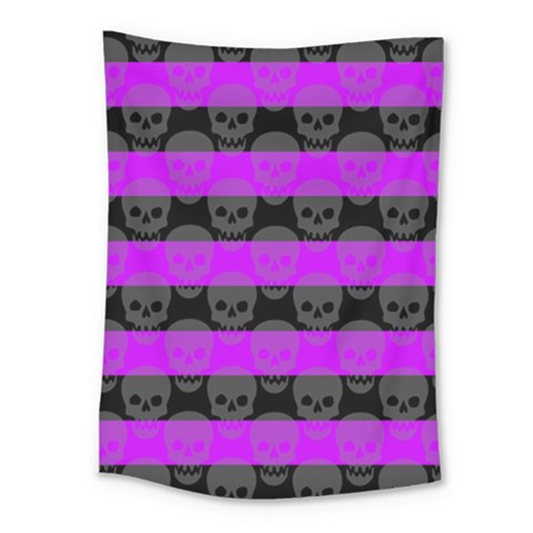 Purple Goth Skulls  Medium Tapestry from ArtsNow.com