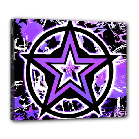 Purple Star Deluxe Canvas 24  x 20  (Stretched) from ArtsNow.com