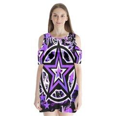 Purple Star Shoulder Cutout Velvet One Piece from ArtsNow.com