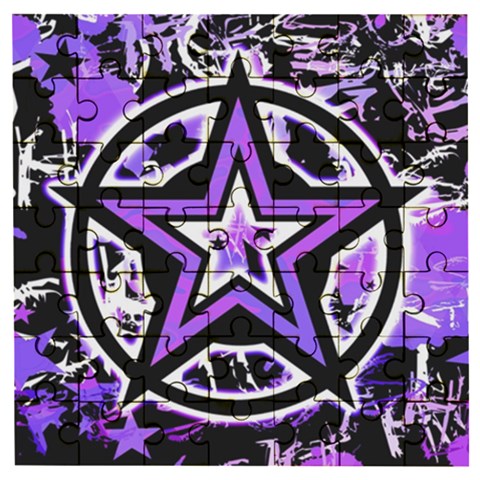 Purple Star Wooden Puzzle Square from ArtsNow.com