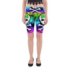 Rainbow Skull Yoga Cropped Leggings from ArtsNow.com