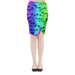 Rainbow Skull Collection Midi Wrap Pencil Skirt