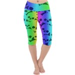 Rainbow Skull Collection Lightweight Velour Cropped Yoga Leggings