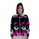 Scene Kid Girl Skull Women s Hooded Windbreaker