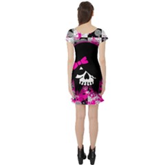 Short Sleeve Skater Dress Back