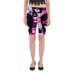 Scene Kid Girl Skull Yoga Cropped Leggings from ArtsNow.com