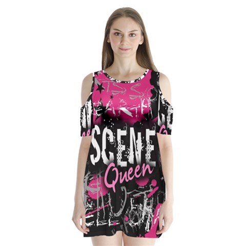 Scene Queen Shoulder Cutout Velvet One Piece from ArtsNow.com