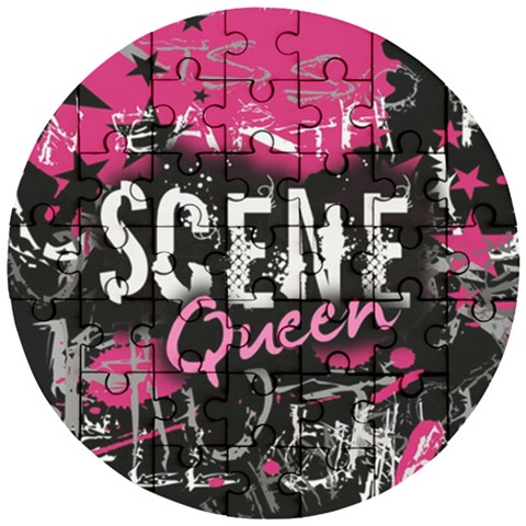 Scene Queen Wooden Puzzle Round from ArtsNow.com