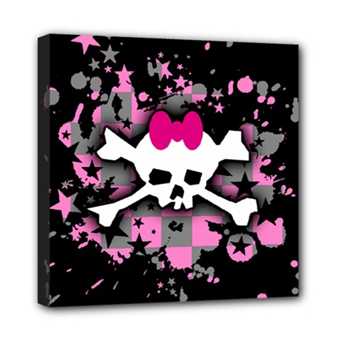 Scene Skull Splatter Mini Canvas 8  x 8  (Stretched) from ArtsNow.com