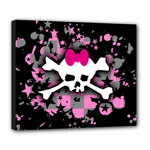 Scene Skull Splatter Deluxe Canvas 24  x 20  (Stretched) from ArtsNow.com